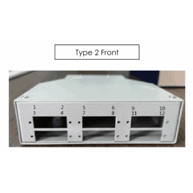 Din Rail Box for 12F (6xSCD/STD/LCquad Adaptere), u/adapt