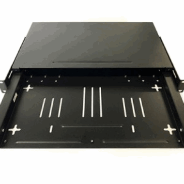 Fiberpanel 19 1U m/skuff u/front